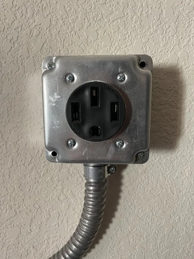 NEMA 14-50 outlet installed for Smart Home Electrical in Bayside